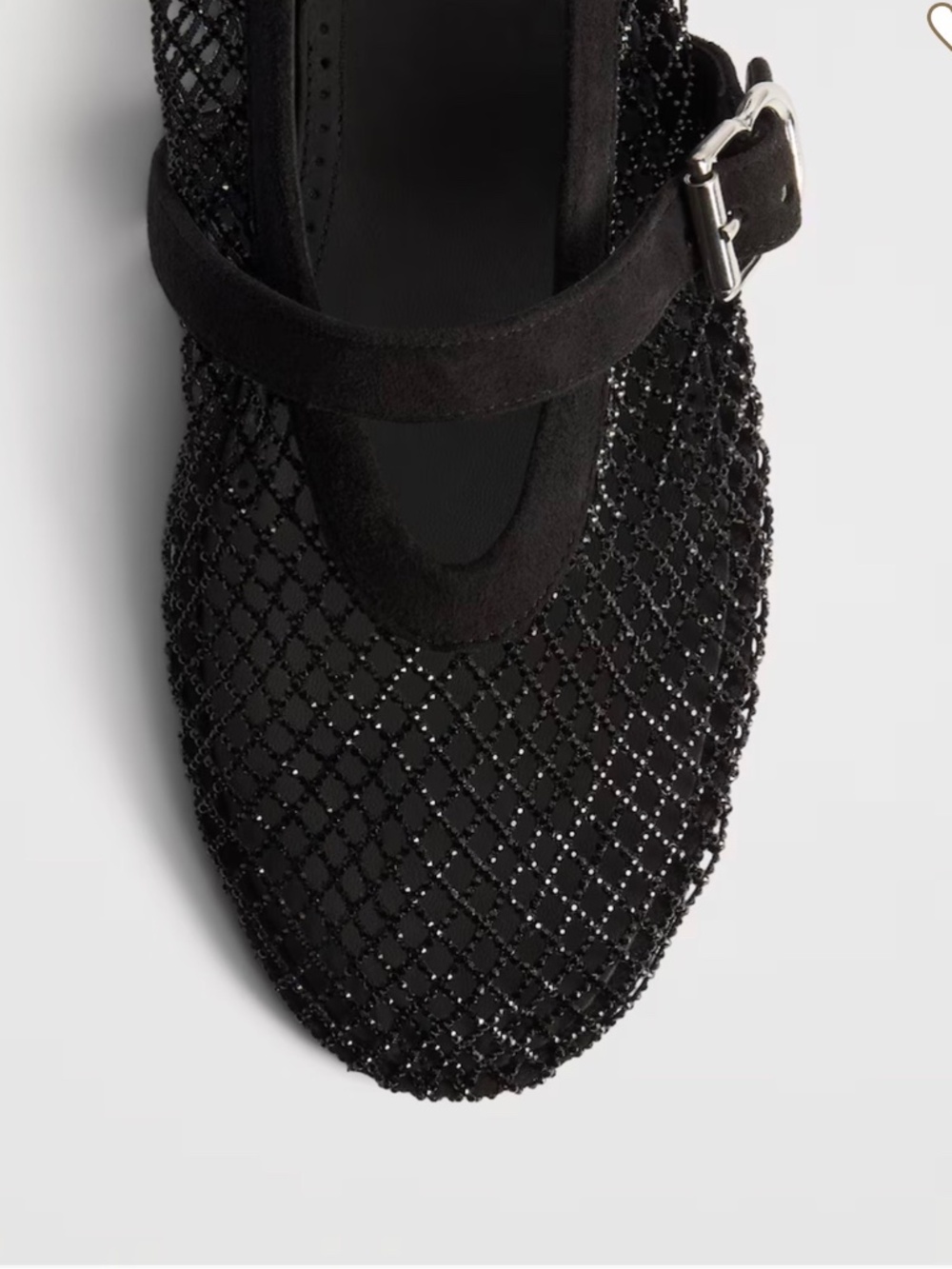 ALAÏA Mesh Embellished Ballet Flats